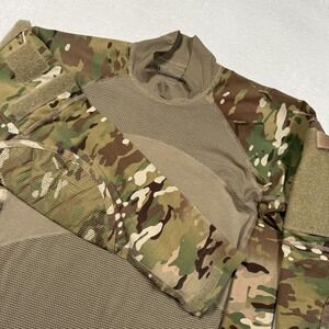 US Army Combat Shirt Mens Large Multicam‎ Long Sleeve Flame Resistant Made USA